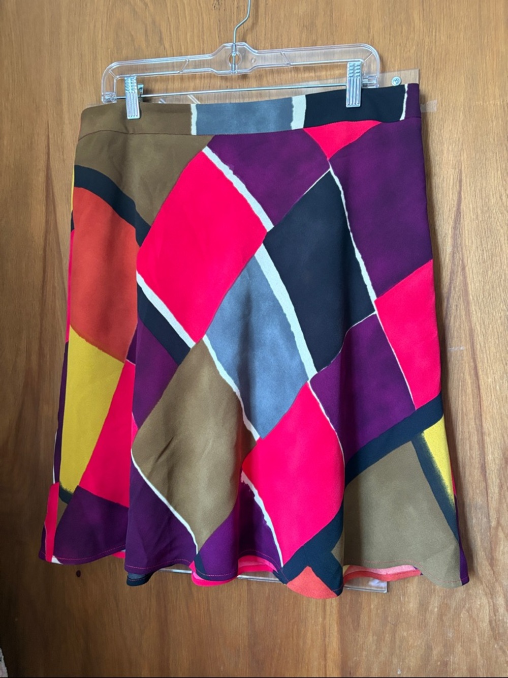 LOFT A-Line Colorful Geometric Skirt